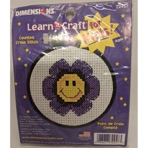 Dimensions Counted Cross Stitch Kit for‎ Kids Learn a Craft 1996 Vintage NEW!